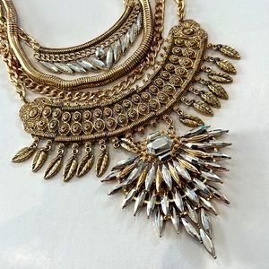 Gold Statement Necklace | 4-Layer